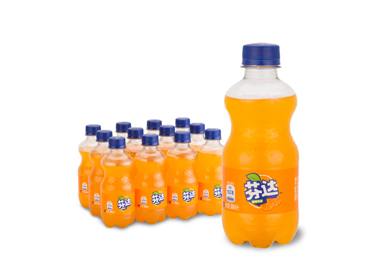 芬达fanta 橙味 汽水饮料 碳酸饮料 300ml*12瓶-美村网